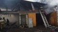 Крупный пожар на СТО в поселке Пашино 