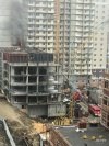 In Novosibirsk lit under construction high-rise building