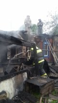 В Первомайском районе Новосибирска потушили сильный пожар