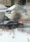 Snow instead of water: how to put out burning Mercedes