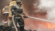 В заброшенном ангаре в центре Новосибирска случился пожар