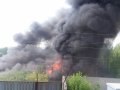 Пожар на левом берегу Новосибирска